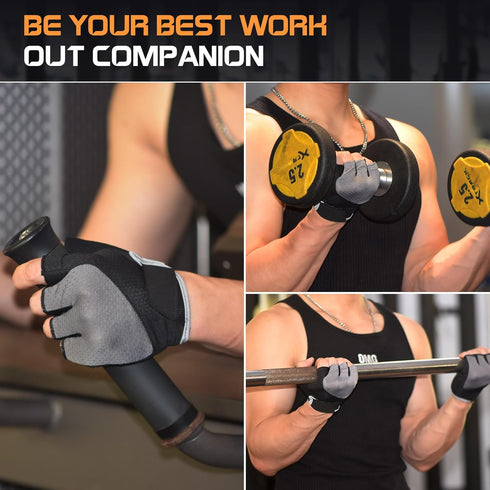 (4 sunnex Workout Gloves for Women - Breathable Weight Lifting Gloves with Non-Slip Silicone Padding, Fingerless Gym