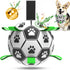 Dog Soccer Balls Toy with Bell Inside, Outdoor Interactive Tug of War Toy for Small and Medium Dogs