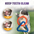 Interactive Durable Dog Chew Toys for Aggressive Small Medium Large Breeds, Indestructible Rubber Triangle Ring