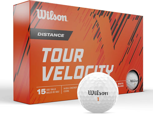 15 Pack Wilson Tour Velocity Golf Balls - for Distance