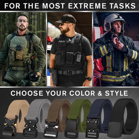 TECEUM Tactical Belt – Coyote B4 S, Heavy-Duty Military Work Hiking Rigger Utility EDC Men’s Belts with Quick-Release