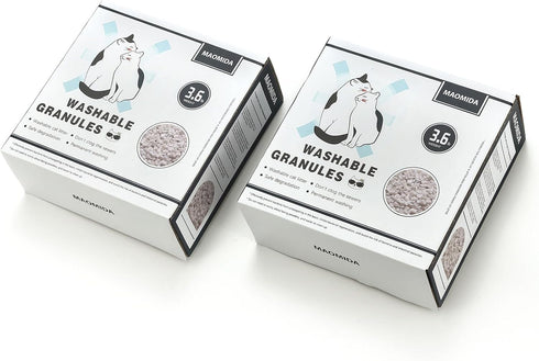 Cat Litter Box Washable Granules Refills, Compatible with Cat Genie Refills, Compostable and Flushable, 7.2lbs Package