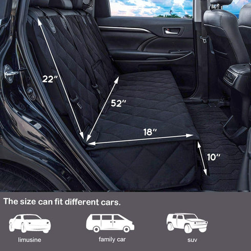 petalage Bench Dog Car Seat Cover for Back Seat Waterproof Seat Covers Durable Scratch Proof Nonslip, Protector for Pet