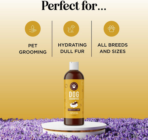 Soothing Oatmeal Dog Shampoo - Cleansing & Moisturizing Aloe & Oatmeal for Smelly Dogs, Made in USA