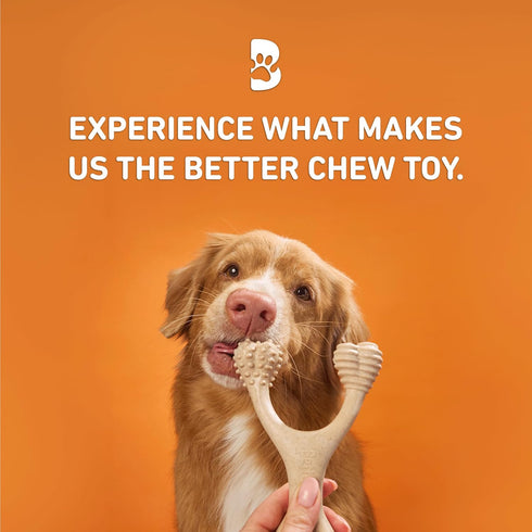 All-Natural Nylon-Free Dog Chew Toys, Hard Density for Strong Chewers, Non-Toxic, Promotes Dental Health, Sustainably