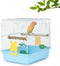 Travel Bird Cages for Cockatiels, Parrot Cage Starter Kit with Stand Accessories for Small Birds (Blue)