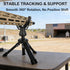 360 Portable Shooting Tripod with Rotating & Removable V Yoke - Adjustable Height Rifle Rest Stand for Hunting, Target