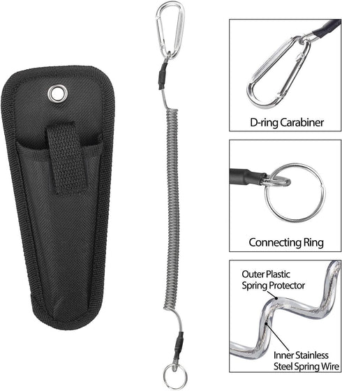 Fishing Pliers + Fish Hook Remover, Line Cutter, Curved Nose Fishing Tackle Tool Set (Blue)