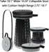 18.1" 880Ib,Collapsible ALEVMOOM XXL Telescoping Stool with Thick Cushion, Portable Telescoping More Sturdy Capacity