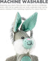 Outward Hound Scrunch Bunch Bunny - Interactive Plush Squeaky Dog Tug Toy