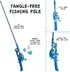 Kid Casters Blue Camo No Tangle Fishing Combo with Bobber, Practice Casting Plug