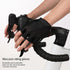 Generic Workout Gloves for Men Women, Fingerless Weight Lifting Gloves with Genuine Suede Palm, Full Palm Protection