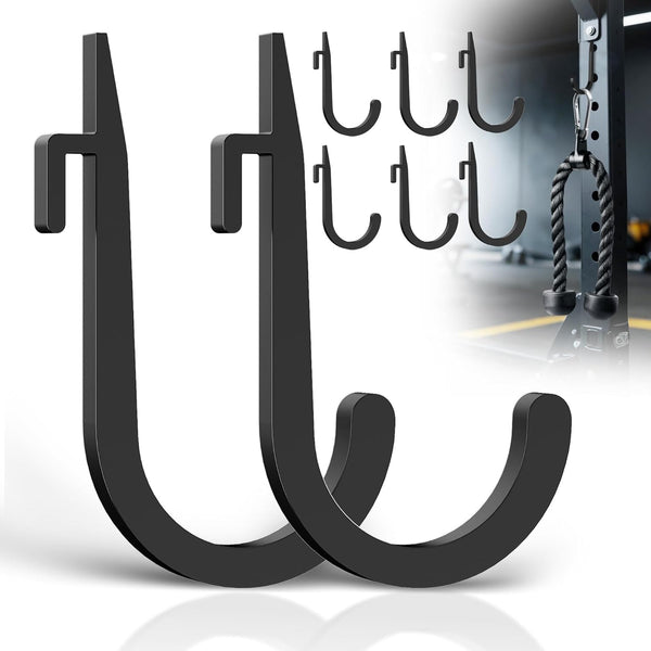 6 PCS J Hooks for Squat Rack,Power Rack Attachments for Home Gym