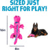 goDog Gators Durable Pink Squeaky Dog Toy, Large