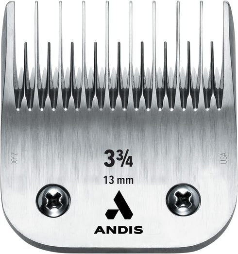 Andis 64133 Ultra Edge Detachable Dog Clipper Blade, Chrome - Carbon-Infused Steel, 3-3/4-Inch Skip Tooth, 1/2-Inch Cut