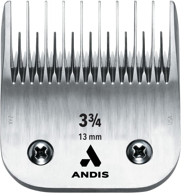 Andis 64133 Ultra Edge Detachable Dog Clipper Blade, Chrome - Carbon-Infused Steel, 3-3/4-Inch Skip Tooth, 1/2-Inch Cut