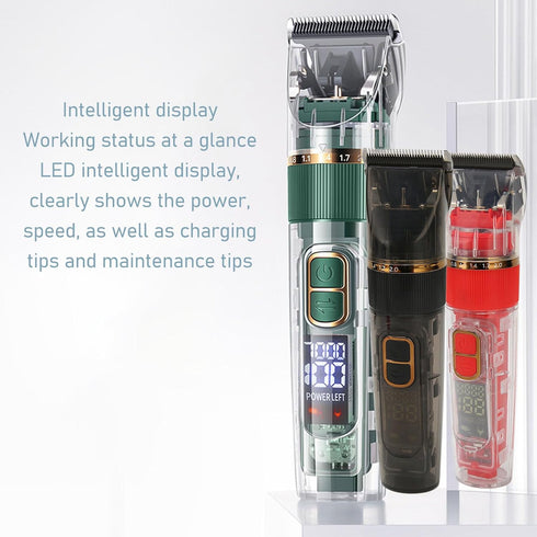 PODSJD Trimmer 3 IPX7, Dog Hair Clippers Electric with Speed Control, Cordless Grooming Kit, Green - LED Display, USB