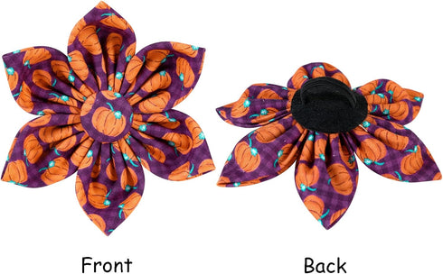 Lionet Paws Adjustable Comfortable Dog Collar with Flower, Halloween Flower Collar for Small Medium Large Dogs