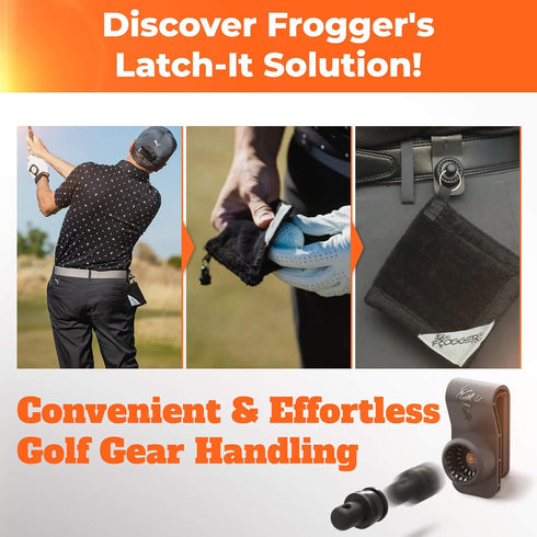 Frogger Golf Magnetic Belt Latch-It Accessory Attachment System, Secure Quick Golf Gear Access