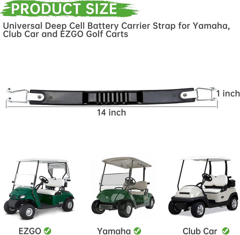 10L0L (1 Golf Cart Battery Lifting Strap Works for Trojan Deep Cell Batteries, Universal Deep Cell Battery Carrier