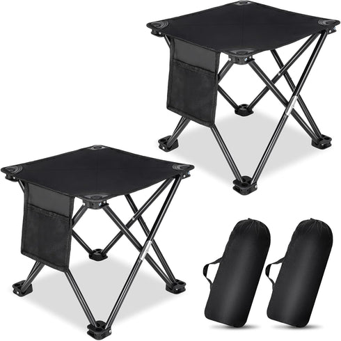 KABOER 2 Pack Folding Camping Stool Portable Outdoor Camping Chair for Fishing