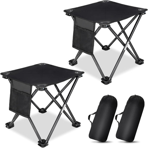 KABOER 2 Pack Folding Camping Stool Portable Outdoor Camping Chair for Fishing