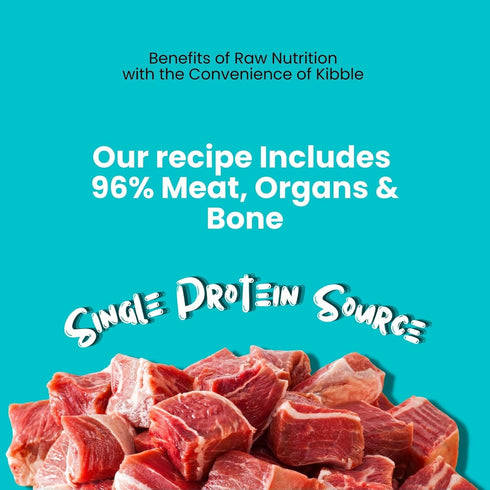 Freeze Dried Dog Food for Small & Large Breeds, 16 Oz Beef Dog Food Toppers, Grain Free & All Natural