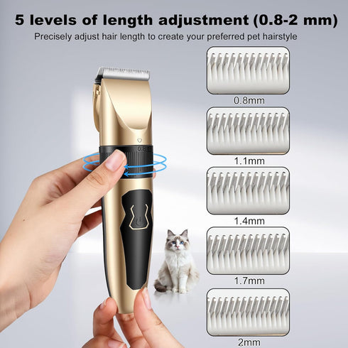 Generic 4 Pack Dog Grooming Clippers Low Noise Electric Quiet Adjustable Comb Rechargeable Cordless Suitable for Dogs