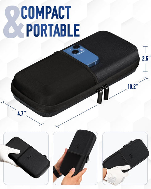 Odor-Absorbing Golf Glove Holder Case - Fits Golf Club Bag with Glove Shaper and Storage for Accessories