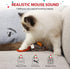 Gigwi Interactive Cat Toy, Automatic Moving Mouse with Furry Tail, Squeaky Toy for Indoor Cats, Orange Ear