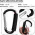 XIECHANEE Large Aluminum Carabiner, Heavy-Duty Stroller Hooks for Hanging Bags and Shopping Durable Multi-Purpose