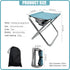 16 Inch Tall Portable Folding Camping Stool - Aluminum Alloy Lightweight Seat With Carry Bag for Fishing, Outdoor