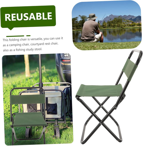 Toddmomy Portable Folding Chair Compact Outdoor Fishing Stool for Camping Travel Picnics Lightweight Space-Saving