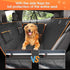 Giomoc Hammock 4 Dog Car Seat Cover for Back Seat, Waterproof Seat Protector Scratchproof Pet with Bags Side Flaps