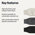 3 Pack, 18.5 7.4' 0.25, Amazon Basics Washable Dog Diapers, Highly Absorbent, Male, M Size, x x Colors- Black, Grey