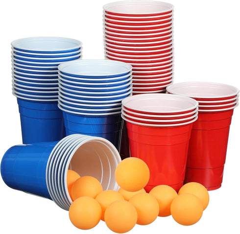 Qinyoung 76 Pcs Cups and Balls Game Set for Party, Plastic Flip Cup