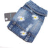 Pet Clothes Denim Dog Costume Summer Cowboy Vest, Daisy Shirt Jeans Jacket for Chihuahua and Yorkies