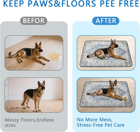 Usnfhcaw 2 Pack, 48x48 Washable Pee Pads for Dogs Absorbent Reusable Puppy Pads Waterproof, Leakproof & Non-Slip