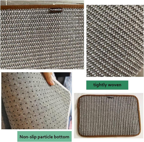 2PCS Natural Sisal Cat Scratching Pad, Heavy Duty Couch Side Cover with Pins for Protecting Furniture