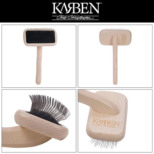 Chris Christensen Karben II Slicker Brush for Dogs, Ideal for All Coat Types, 17 mm Stainless Steel Pins, Small, Groom
