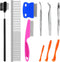 Tick Removal Tool for Dogs - Cat Comb for Shedding, Stainless Steel Grooming Comb Kit for Small Dogs (10 Pack)