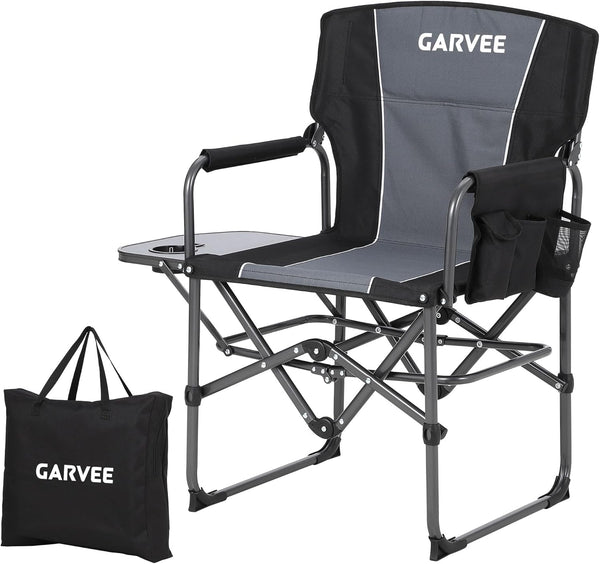 GarveeLife Oversized Directors Camping Chair, Portable Folding Chair for Adults Support 400