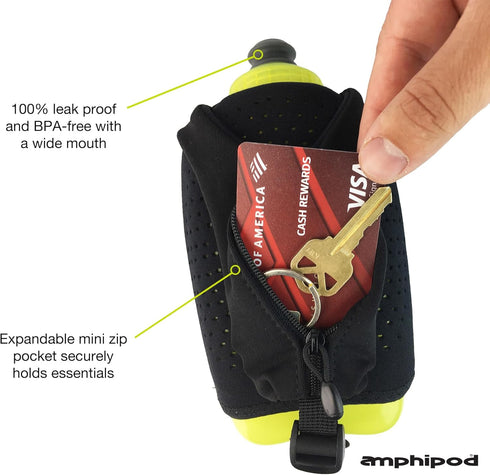 10.5 oz Amphipod Hydraform Ergo-Lite Handheld Water Bottle, BPA-Free Minimalist Insulated Hydration for Ultra-Running