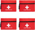 Red Emergency Pouch | Small Travel Rescue Pouch for Car, Home, Office, Kitchen, Outdoors | Empty First Aid Bag (6.3x4.3