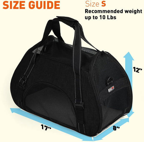 Dogline Airline Approved Carrier Bag for Dogs and Cats