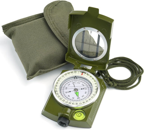 Sportneer Compass: Accurate Durable Lightweight Orienteering Compass with Strap and Carrying Case for Hiking
