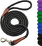 6 FT/8 FT/10 FT Rope Dog Leash, 1/2” Strong Nylon Climbing Leash with Leather Connection for Medium Large Dogs