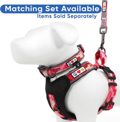 Pawtitas Reflective Dog Harness, Padded Comfort Control for Walks or Runs, Small Pink Dog Vest