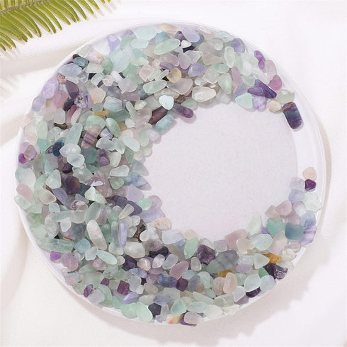 Fluorite Aquarium Gravel Rocks - Natural Tumbled Healing Crystal Chips for Fish Tank