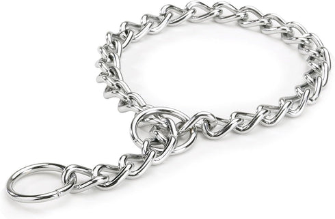 Stainless Steel P Chock Metal Chain Training Dog Pet Collars Necklace for Small Medium Large Dogs, 50cm